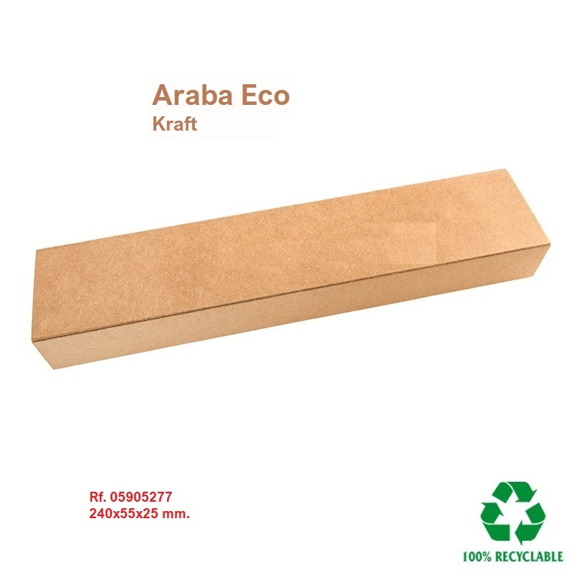 Caja ECO ARABA Kraft pulsera extendida 240x50x25 mm.